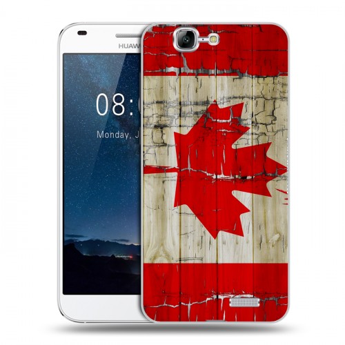 Дизайнерский силиконовый чехол для Huawei Ascend G7 Флаг Канады