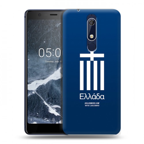 Дизайнерский пластиковый чехол для Nokia 5.1 Флаг Греции