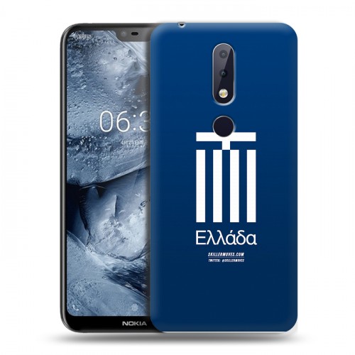 Дизайнерский пластиковый чехол для Nokia 6.1 Plus Флаг Греции