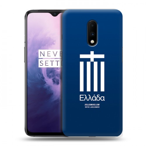 Дизайнерский пластиковый чехол для OnePlus 7 Флаг Греции