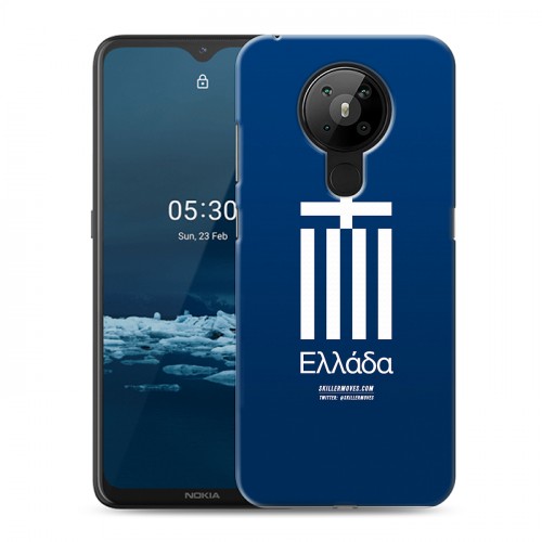 Дизайнерский пластиковый чехол для Nokia 5.3 Флаг Греции