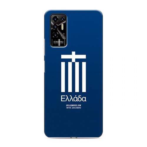 Дизайнерский силиконовый с усиленными углами чехол для Tecno Pova 2 Флаг Греции