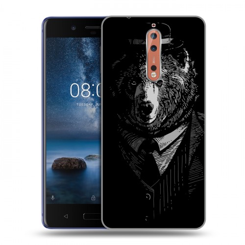 Дизайнерский пластиковый чехол для Nokia 8 Хищные джентльмены