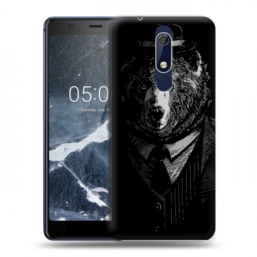 Дизайнерский пластиковый чехол для Nokia 5.1 Хищные джентльмены