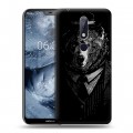 Дизайнерский пластиковый чехол для Nokia 6.1 Plus Хищные джентльмены