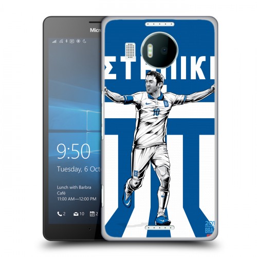 Дизайнерский пластиковый чехол для Microsoft Lumia 950 XL Флаг Греции