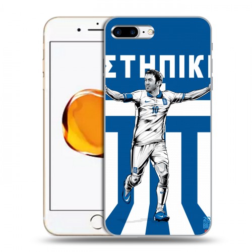 Дизайнерский силиконовый чехол для Iphone 7 Plus / 8 Plus Флаг Греции