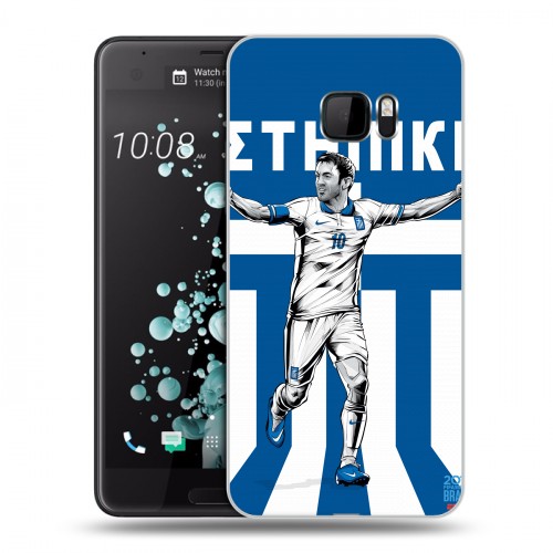 Дизайнерский пластиковый чехол для HTC U Ultra Флаг Греции
