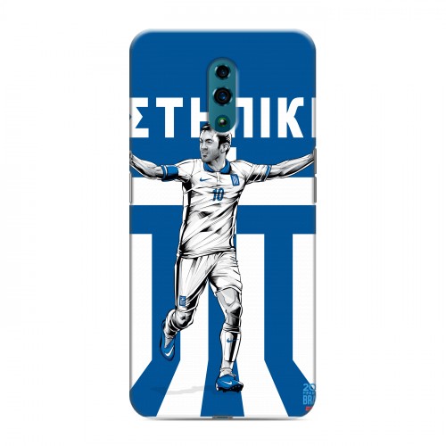 Дизайнерский пластиковый чехол для OPPO Reno Флаг Греции