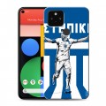 Дизайнерский пластиковый чехол для Google Pixel 5 Флаг Греции
