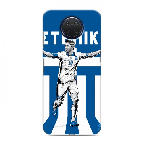 Дизайнерский силиконовый с усиленными углами чехол для Nokia G20 Флаг Греции