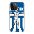 Дизайнерский силиконовый с усиленными углами чехол для Iphone 14 Pro Max Флаг Греции