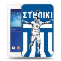 Дизайнерский силиконовый чехол для Samsung Galaxy Tab 3 Lite Флаг Греции
