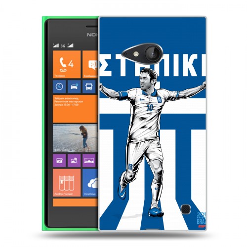 Дизайнерский пластиковый чехол для Nokia Lumia 730/735 Флаг Греции