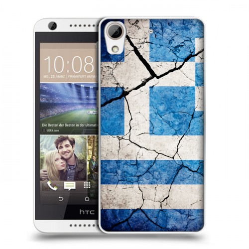Дизайнерский силиконовый чехол для HTC Desire 626 Флаг Греции