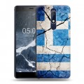 Дизайнерский пластиковый чехол для Nokia 5.1 Флаг Греции