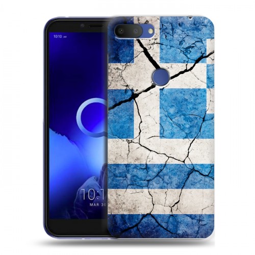 Дизайнерский пластиковый чехол для Alcatel 1S (2019) Флаг Греции