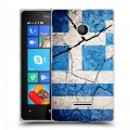 Дизайнерский пластиковый чехол для Microsoft Lumia 435 Флаг Греции