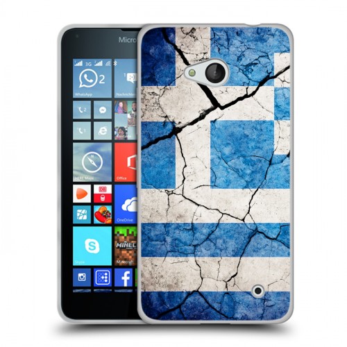 Дизайнерский пластиковый чехол для Microsoft Lumia 640 Флаг Греции