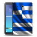Дизайнерский силиконовый чехол для Samsung Galaxy Tab E 9.6 Флаг Греции