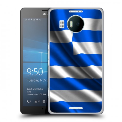 Дизайнерский пластиковый чехол для Microsoft Lumia 950 XL Флаг Греции