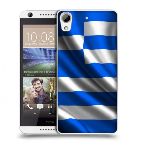 Дизайнерский пластиковый чехол для HTC Desire 626 Флаг Греции