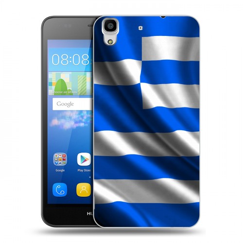 Дизайнерский пластиковый чехол для Huawei Y6 Флаг Греции