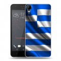 Дизайнерский пластиковый чехол для HTC Desire 825 Флаг Греции