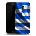 Дизайнерский пластиковый чехол для Samsung Galaxy C7 Флаг Греции