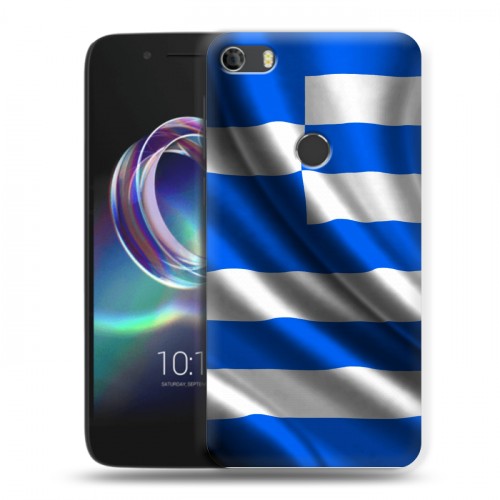 Дизайнерский силиконовый чехол для Alcatel Idol 5 Флаг Греции