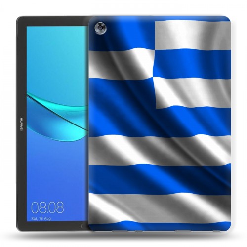 Дизайнерский силиконовый чехол для Huawei MediaPad M5 10.8 Флаг Греции