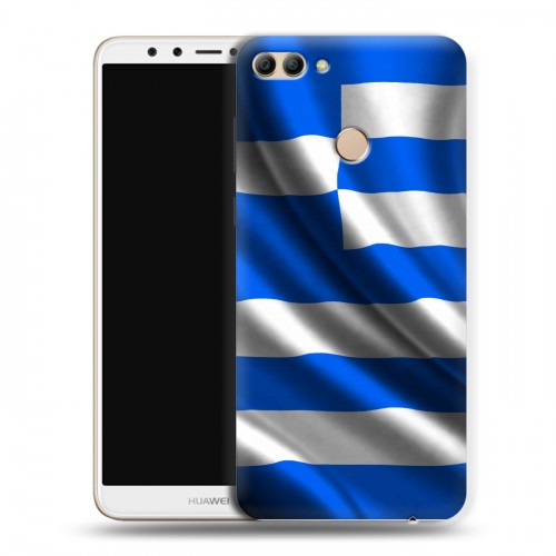Дизайнерский пластиковый чехол для Huawei Y9 (2018) Флаг Греции