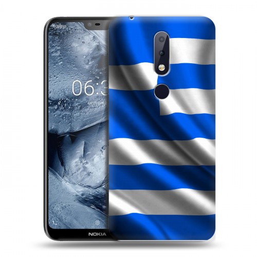 Дизайнерский пластиковый чехол для Nokia 6.1 Plus Флаг Греции