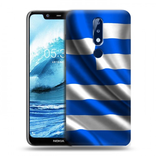 Дизайнерский силиконовый чехол для Nokia 5.1 Plus Флаг Греции