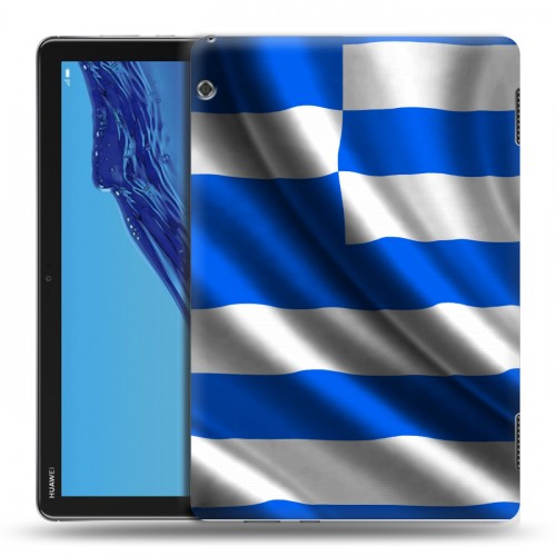Дизайнерский силиконовый чехол для Huawei MediaPad T5 Флаг Греции