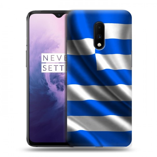 Дизайнерский пластиковый чехол для OnePlus 7 Флаг Греции