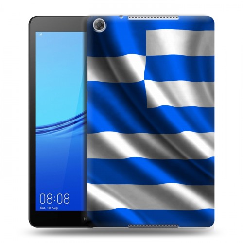 Дизайнерский силиконовый чехол для Huawei MediaPad M5 lite 8 Флаг Греции