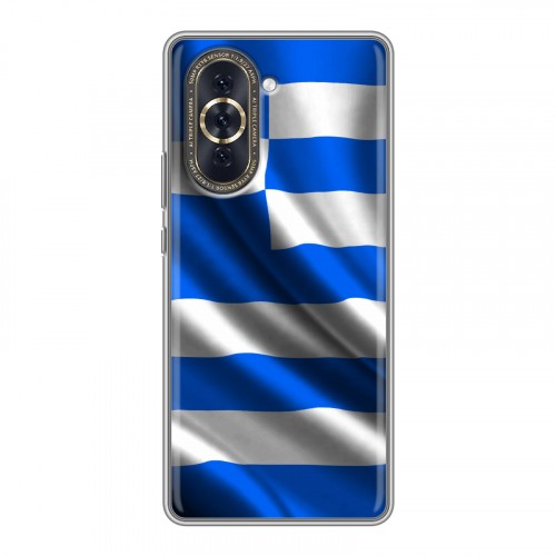 Дизайнерский силиконовый с усиленными углами чехол для Huawei Nova 10 Флаг Греции