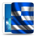 Дизайнерский силиконовый чехол для Samsung Galaxy Tab 3 10.1 Флаг Греции