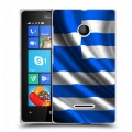 Дизайнерский пластиковый чехол для Microsoft Lumia 435 Флаг Греции