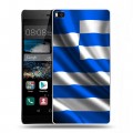 Дизайнерский пластиковый чехол для Huawei P8 Флаг Греции