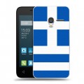 Дизайнерский пластиковый чехол для Alcatel One Touch Pixi 3 (4.5) Флаг Греции