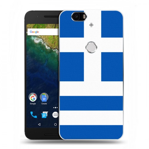 Дизайнерский силиконовый чехол для Google Huawei Nexus 6P Флаг Греции