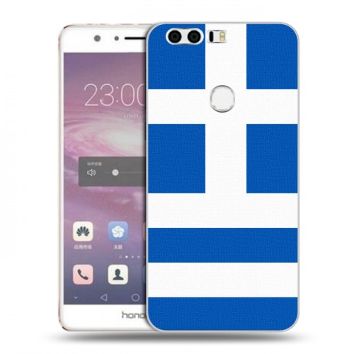 Дизайнерский пластиковый чехол для Huawei Honor 8 Флаг Греции