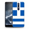 Дизайнерский пластиковый чехол для Nokia 5.1 Флаг Греции