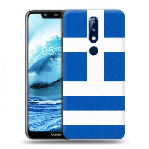 Дизайнерский силиконовый чехол для Nokia 5.1 Plus Флаг Греции