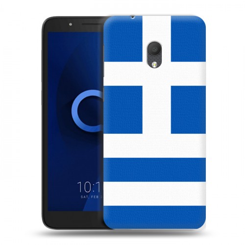 Дизайнерский пластиковый чехол для Alcatel 1C (2019) Флаг Греции