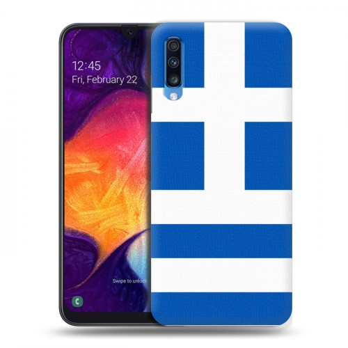Дизайнерский силиконовый с усиленными углами чехол для Samsung Galaxy A70 Флаг Греции
