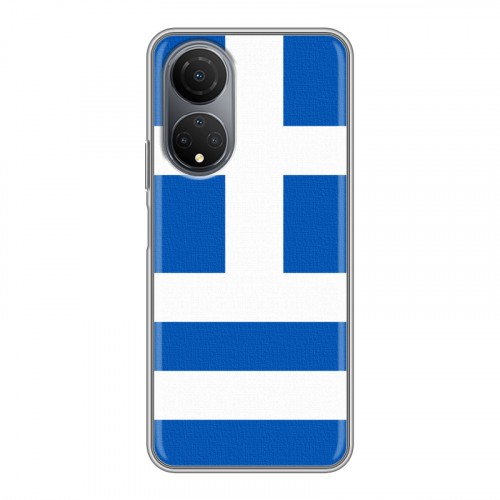 Дизайнерский силиконовый с усиленными углами чехол для Huawei Honor X7 Флаг Греции