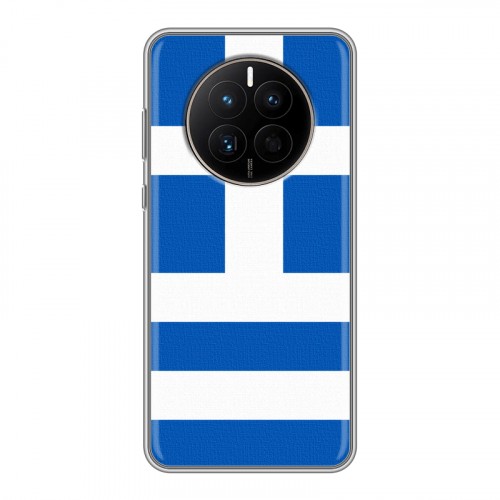 Дизайнерский силиконовый с усиленными углами чехол для Huawei Mate 50 Флаг Греции